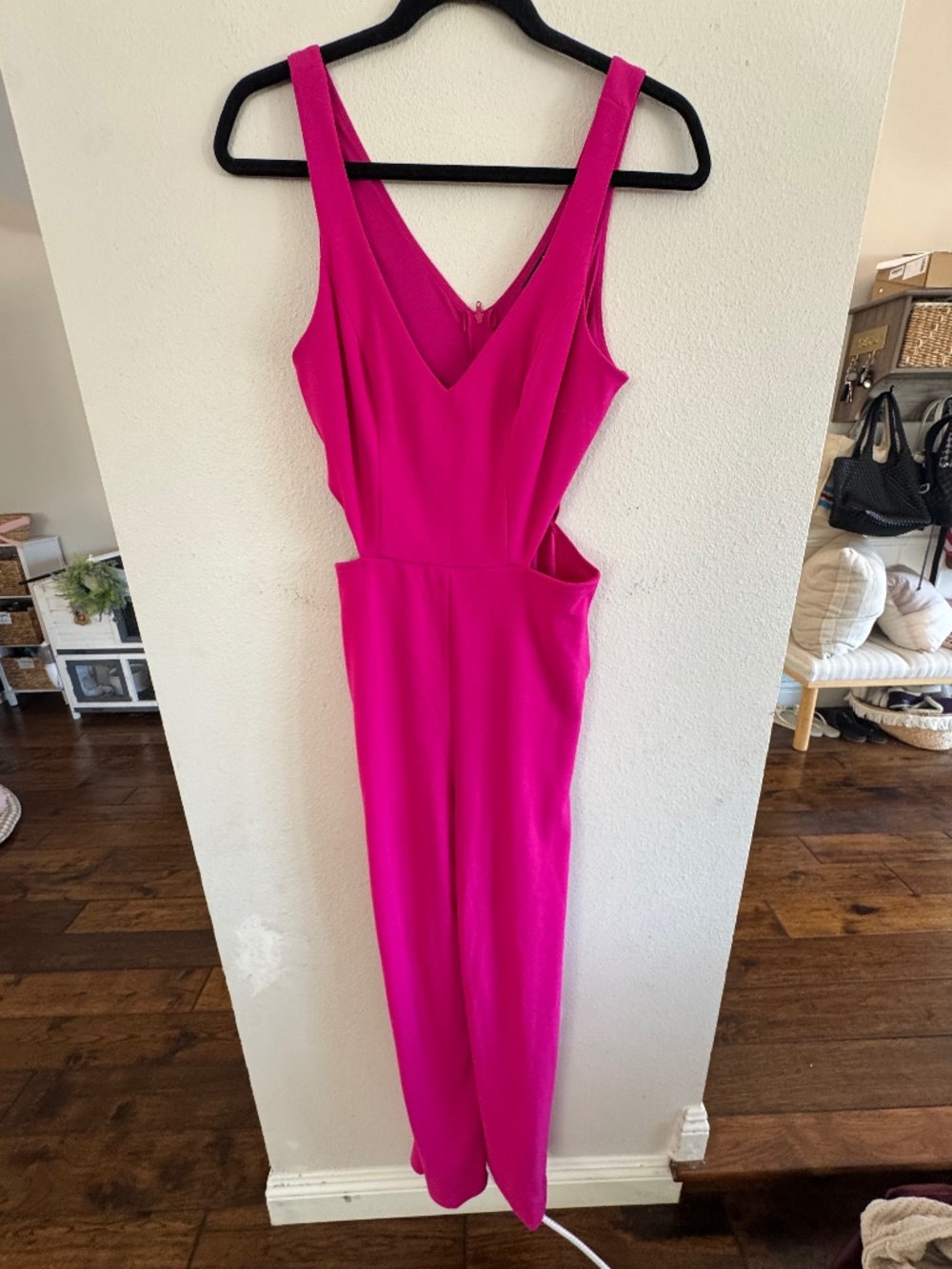 Crystal Sky Pink Cutout Jumpsuit Small